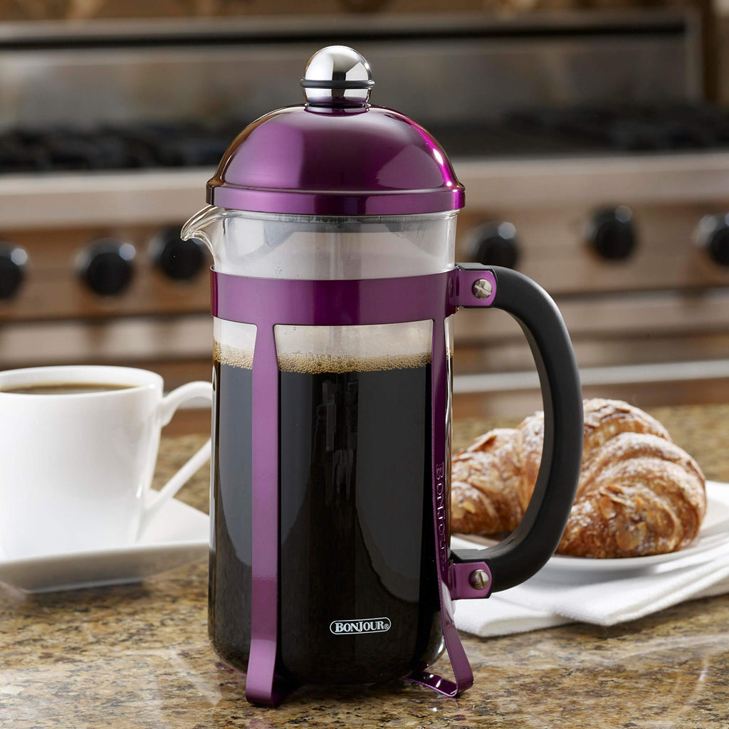 French Press Coffee Maker 8 Cup Purple R459748