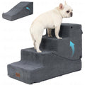 4-Step Dog Stair and Ramp with Non-Slip Bottom Grey Q15150