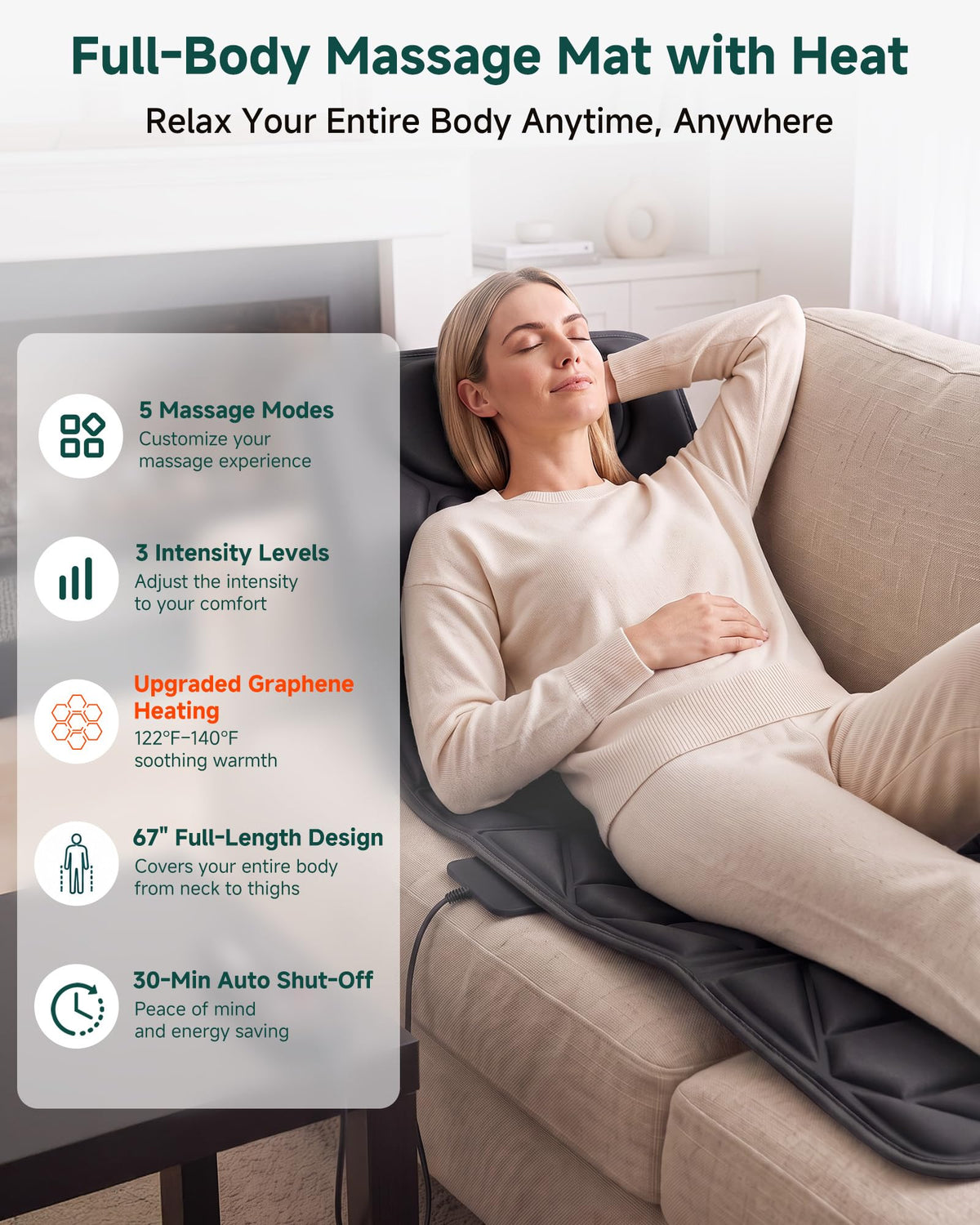 Full Body Massage Mat with Heat O768949