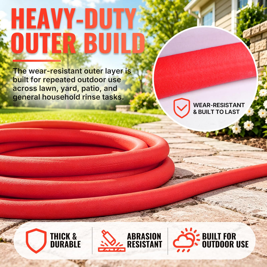 100FT 5/8" Garden Hose Brass Swivel Handle 600 PSI N55855