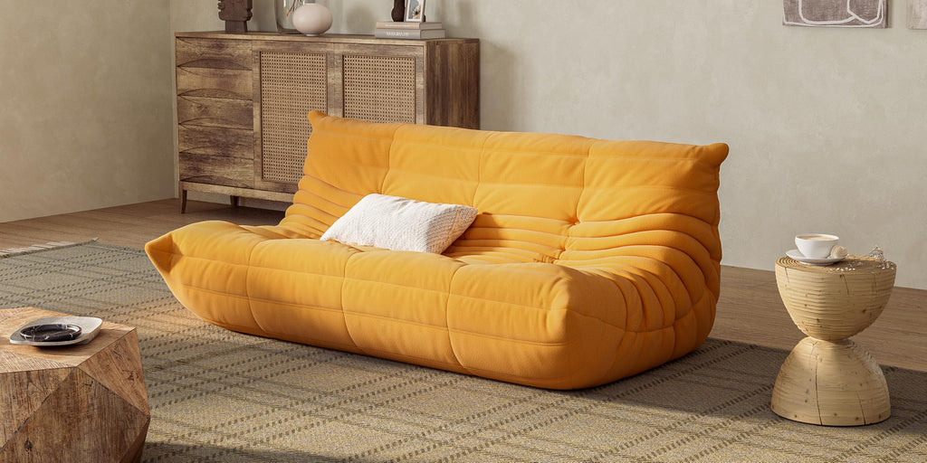 3-Seater Memory Foam Suede Bean Bag Chair D64043