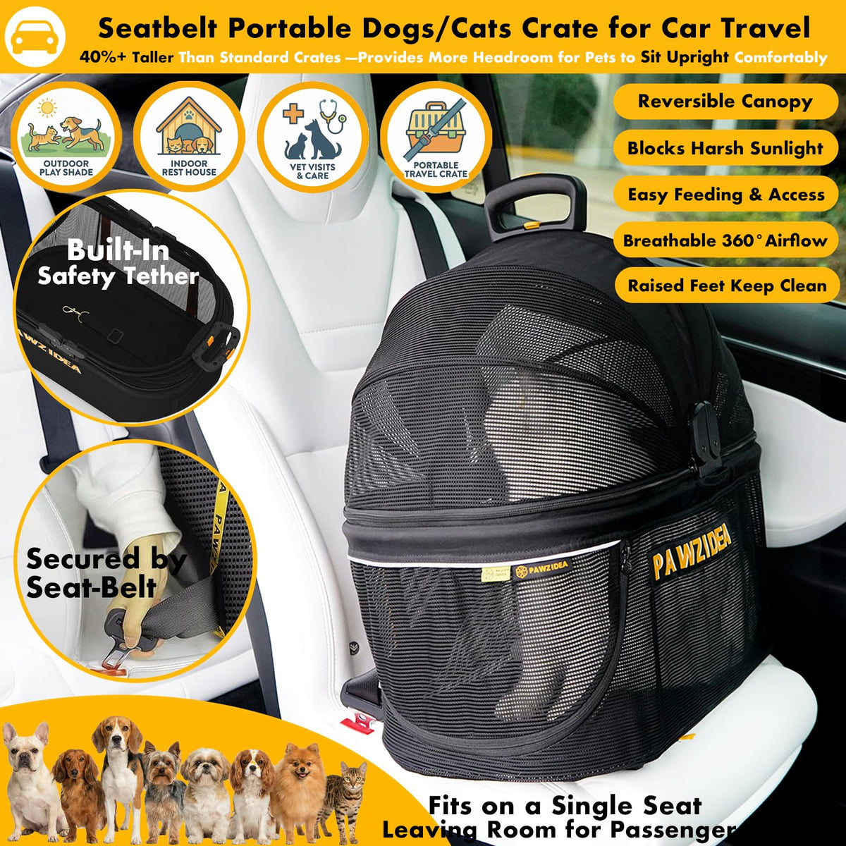 Double Pet Stroller with 2 Detachable Carrier X344257