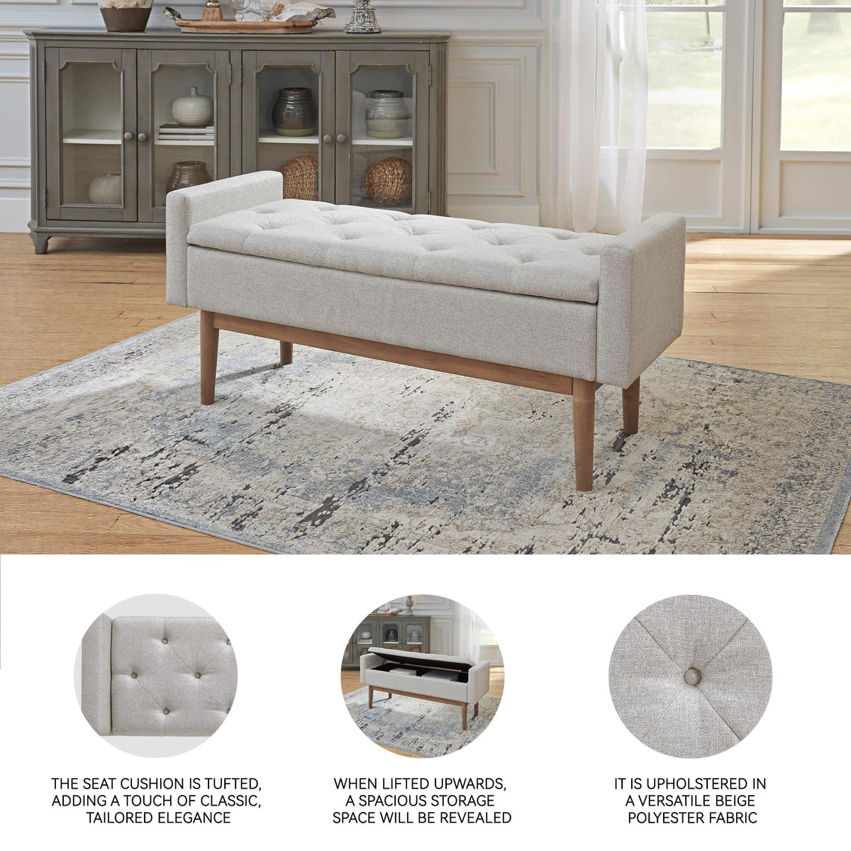 Upholstered Storage Bench Z5771