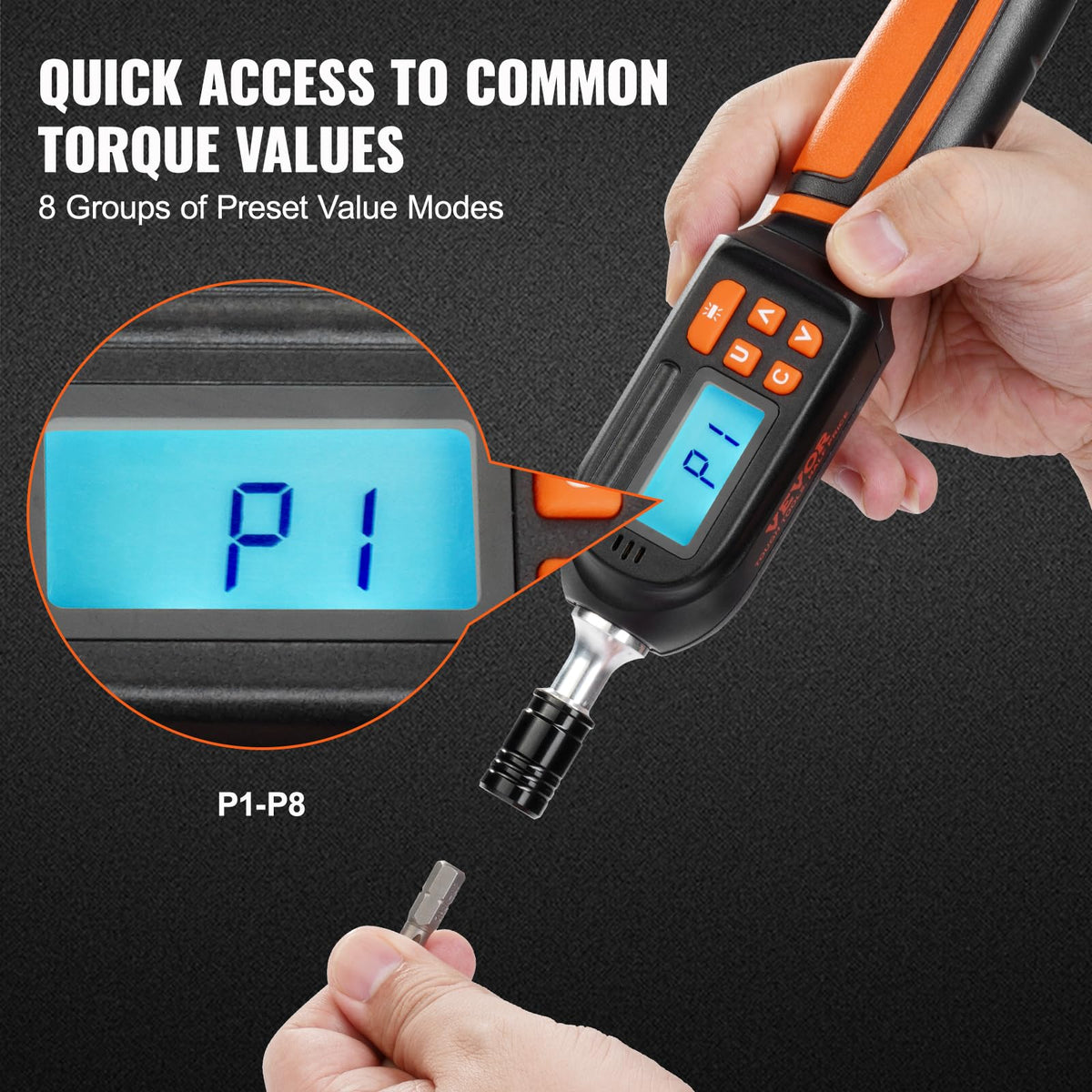 1/4" Drive Digital Torque Screwdriver with LCD, Bits & Case G4263