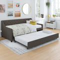 Grey Linen Twin over Twin Upholstered Daybed and Trundle N930982