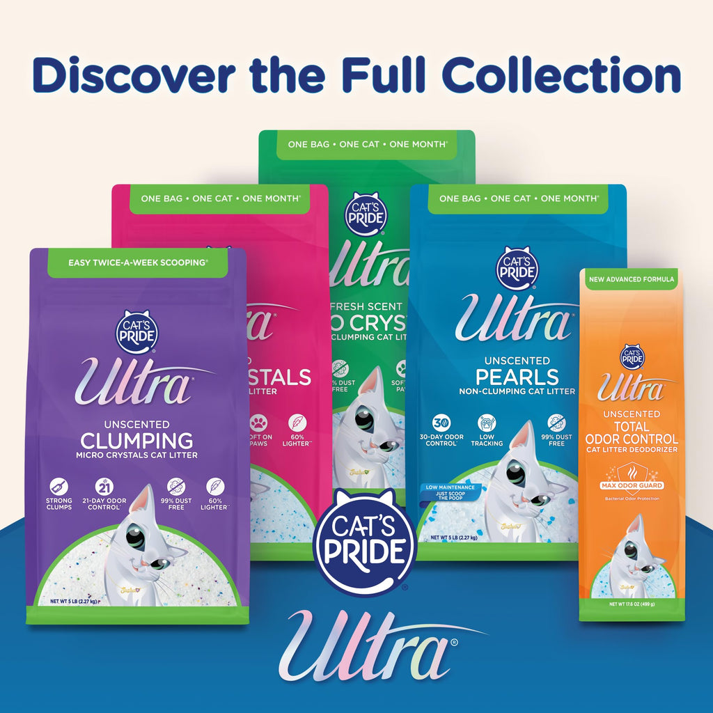 Clumping Micro Crystals Litter, Fragrance Free, 5lb D84429