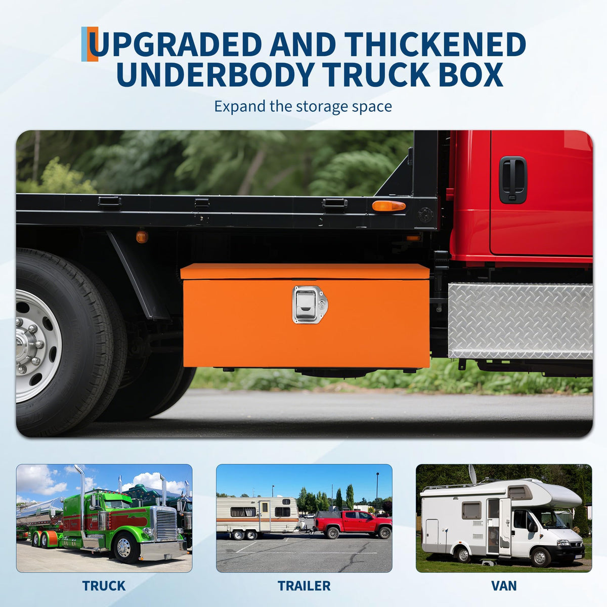 Heavy Duty Lockable Steel & Aluminum Truck Bed Tool Box R51996