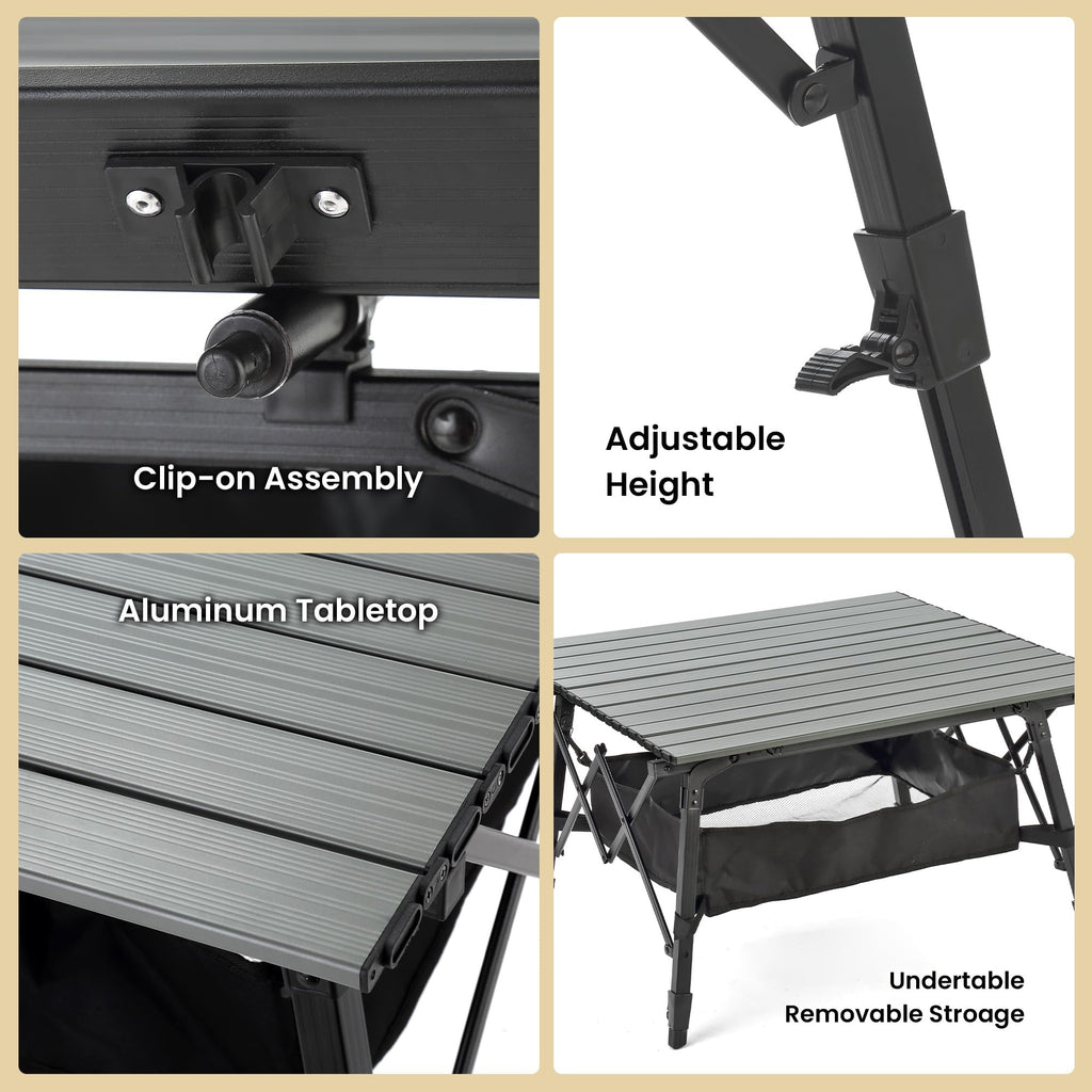 39 in Aluminum Folding Camp Table E82161