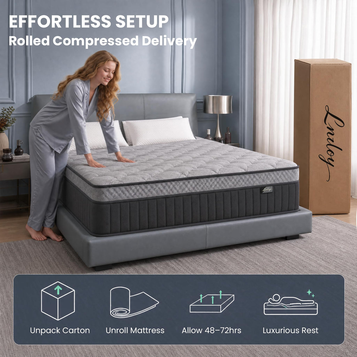 Full Size 12 Inch Hybrid Mattress I69081