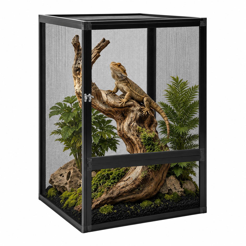 Aluminum Reptile Terrarium Enclosure with Locking Latches C203
