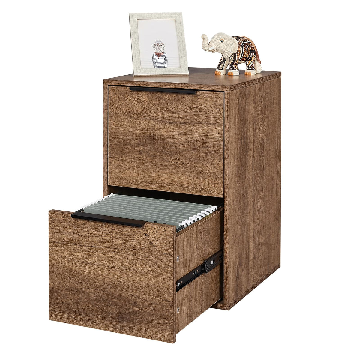 2 Drawer Filing Cabinet with Hanging Rail W424