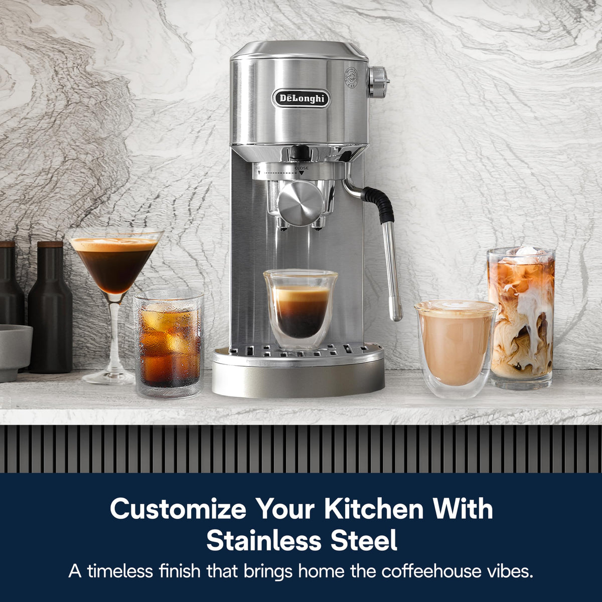 Compact Espresso Machine with Milk Frother R570