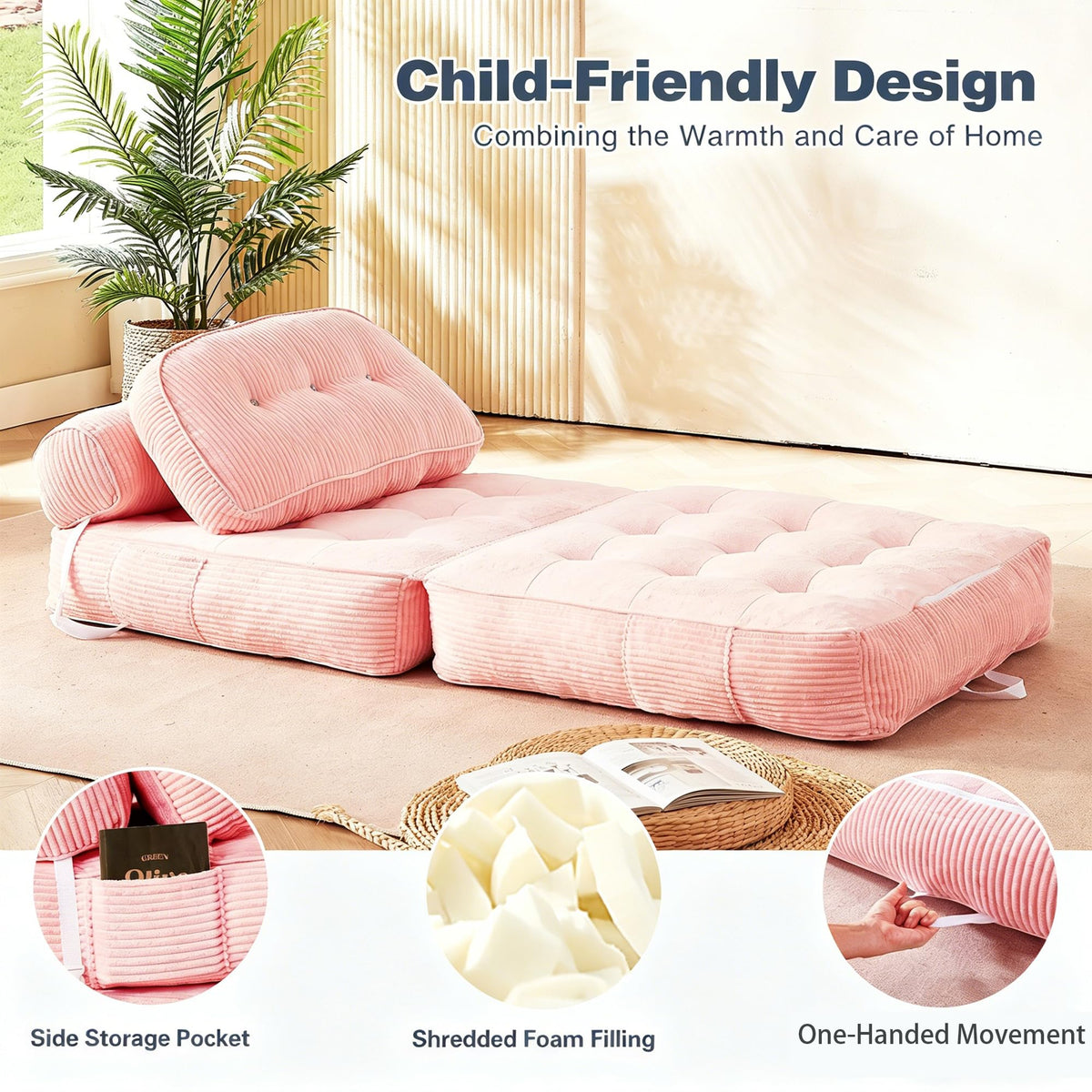 30" Convertible Futon Sofa Bed T7854