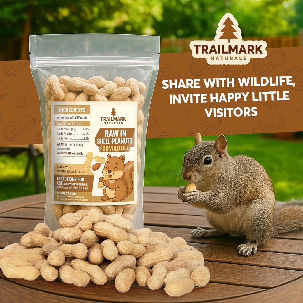 Raw Peanuts for Squirrels and Birds, 5 Pounds Total U380
