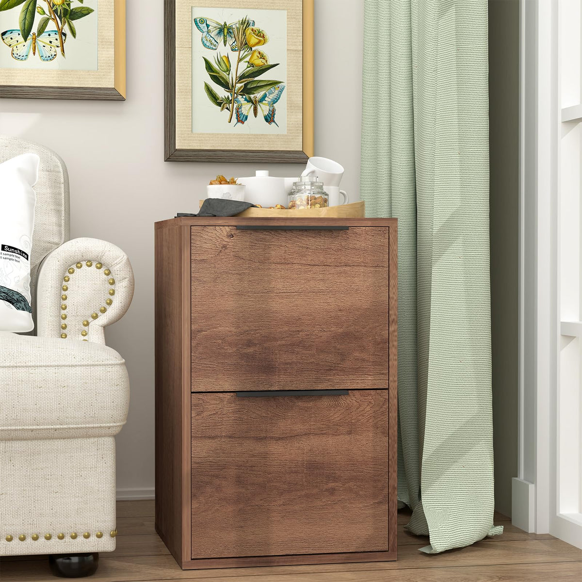 2 Drawer Filing Cabinet with Hanging Rail W424