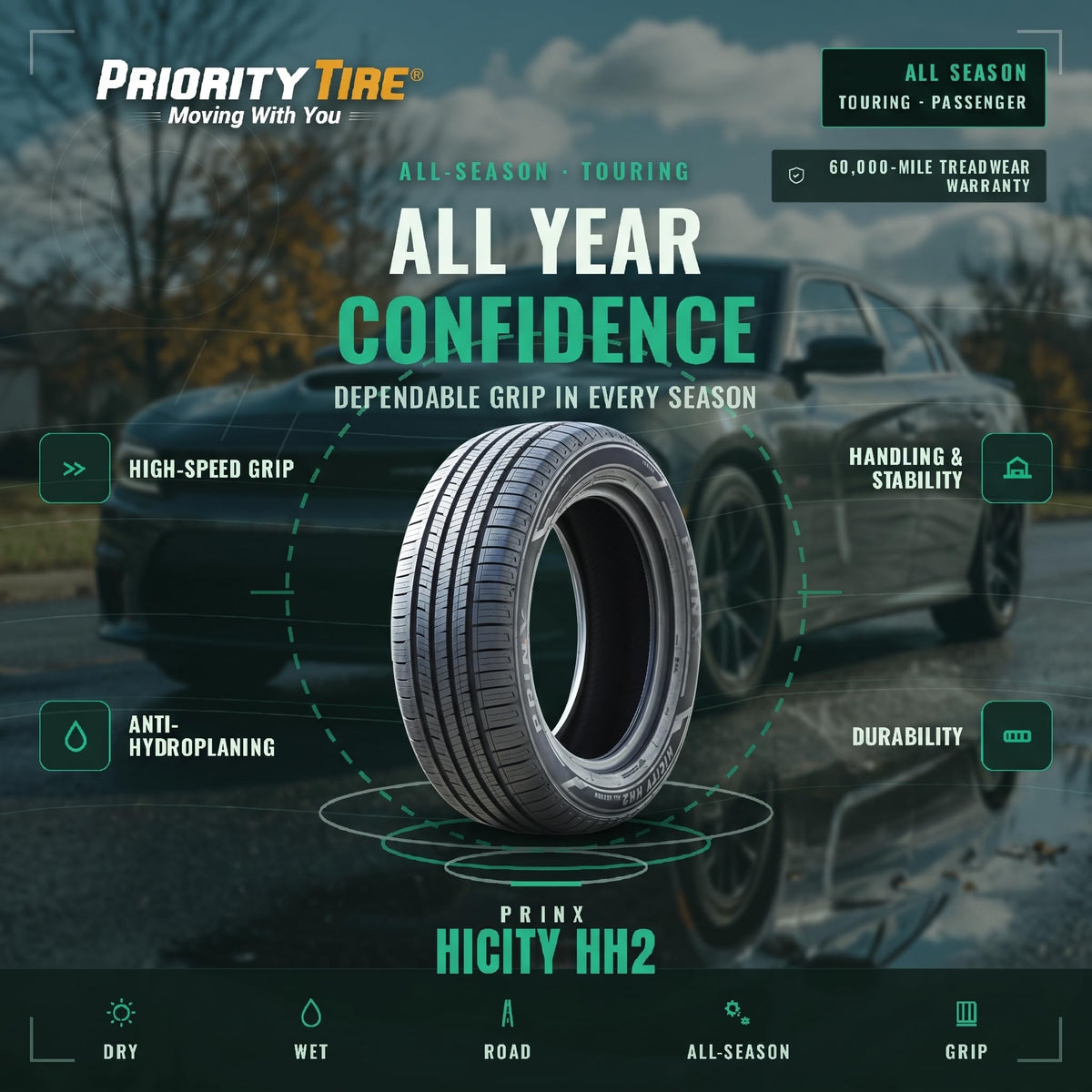 All Season 205/65R15 99H XL Passenger Tire U930459