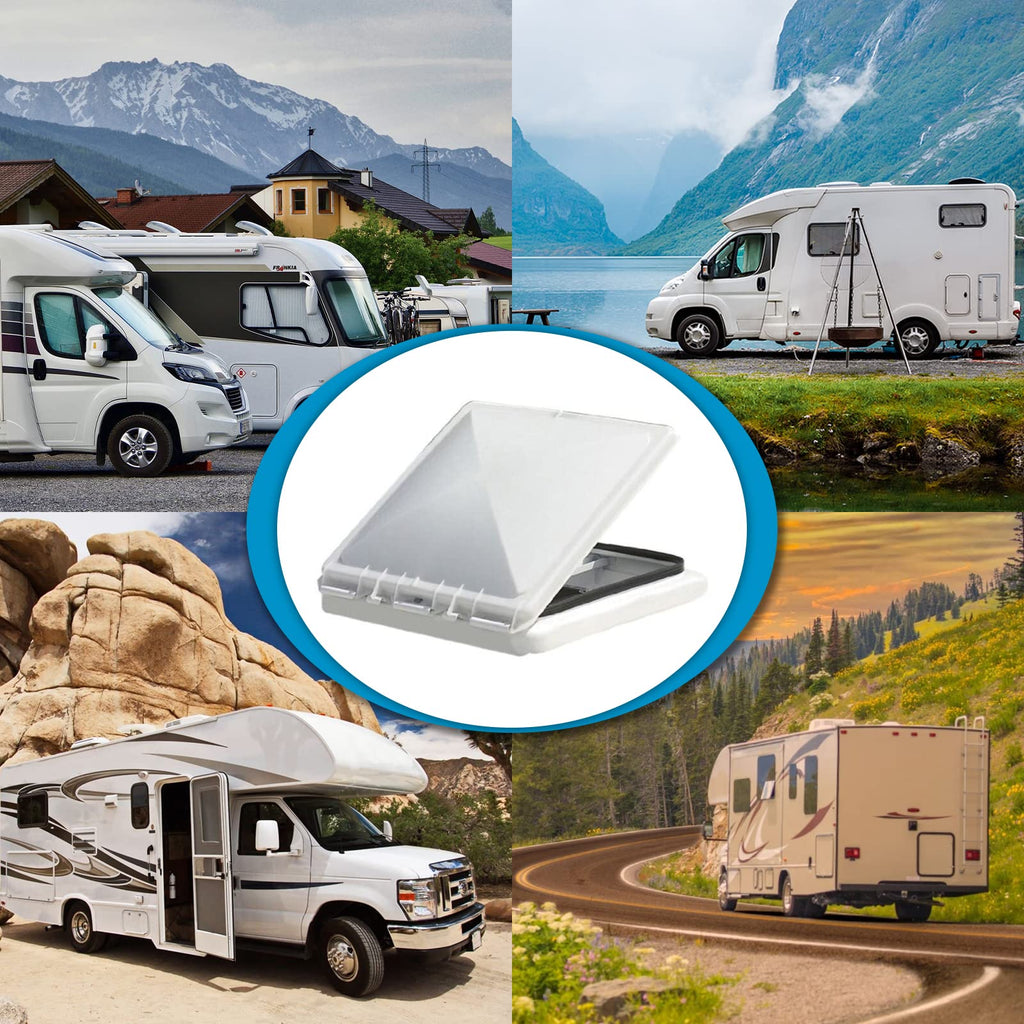 White 13 x13 inch RV Roof Vent Cover Replacement N132