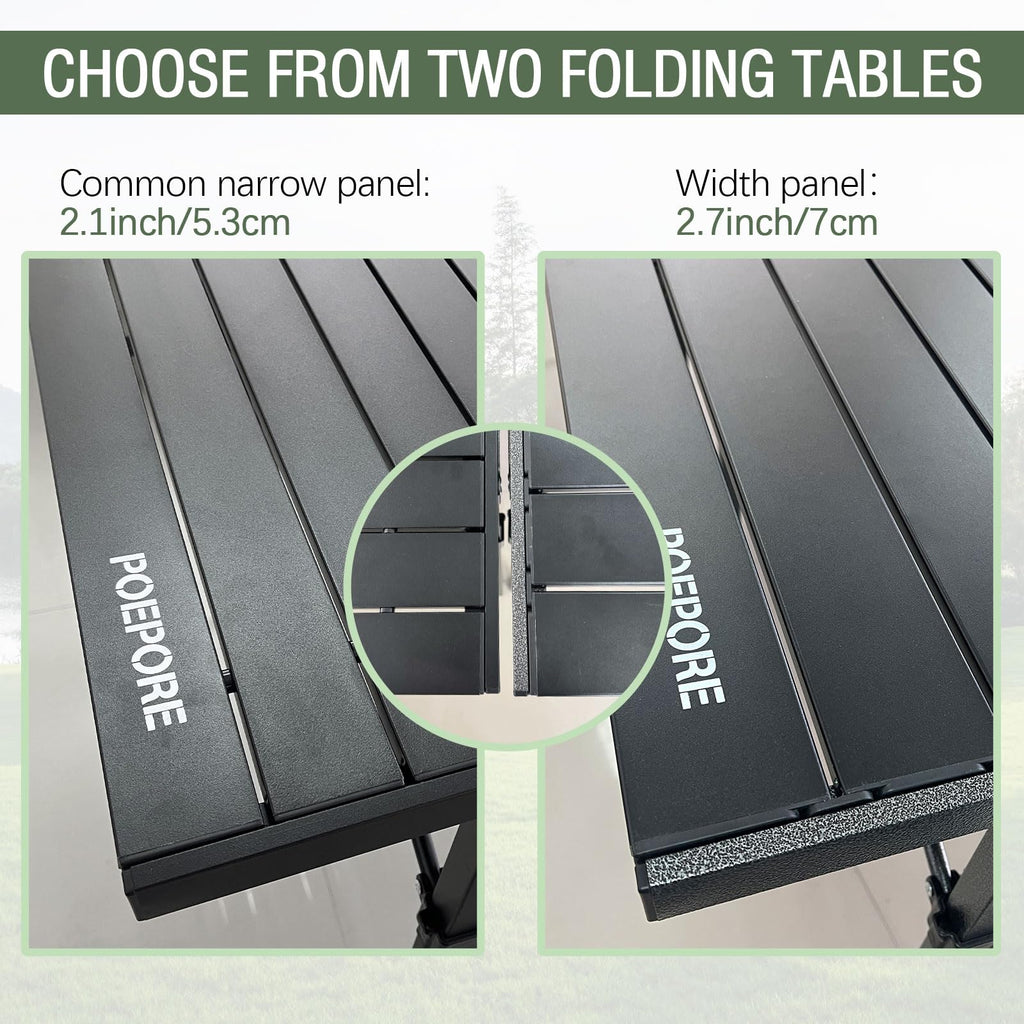 Large Folding Aluminum Camping Table with Storage and Carry Bag S457979