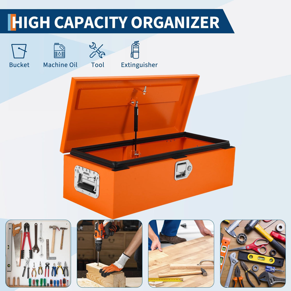 Heavy Duty Lockable Steel & Aluminum Truck Bed Tool Box R51996