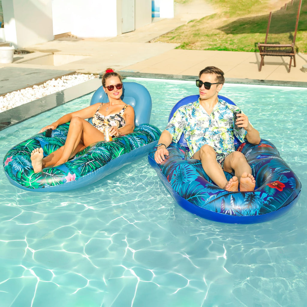 Inflatable Pool Float Chair with Cup Phone Holder Q777214