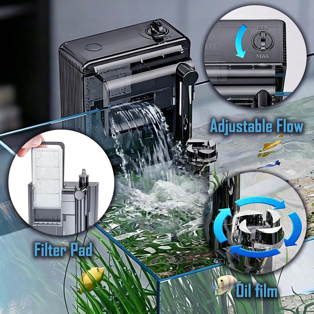 1.5 Gallon Glass Aquarium Starter Kit with Filter and LED Light P441690