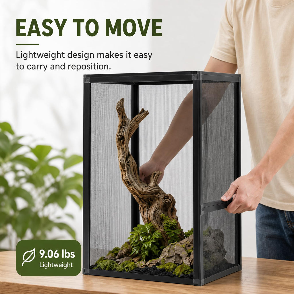 Aluminum Reptile Terrarium Enclosure with Locking Latches C203