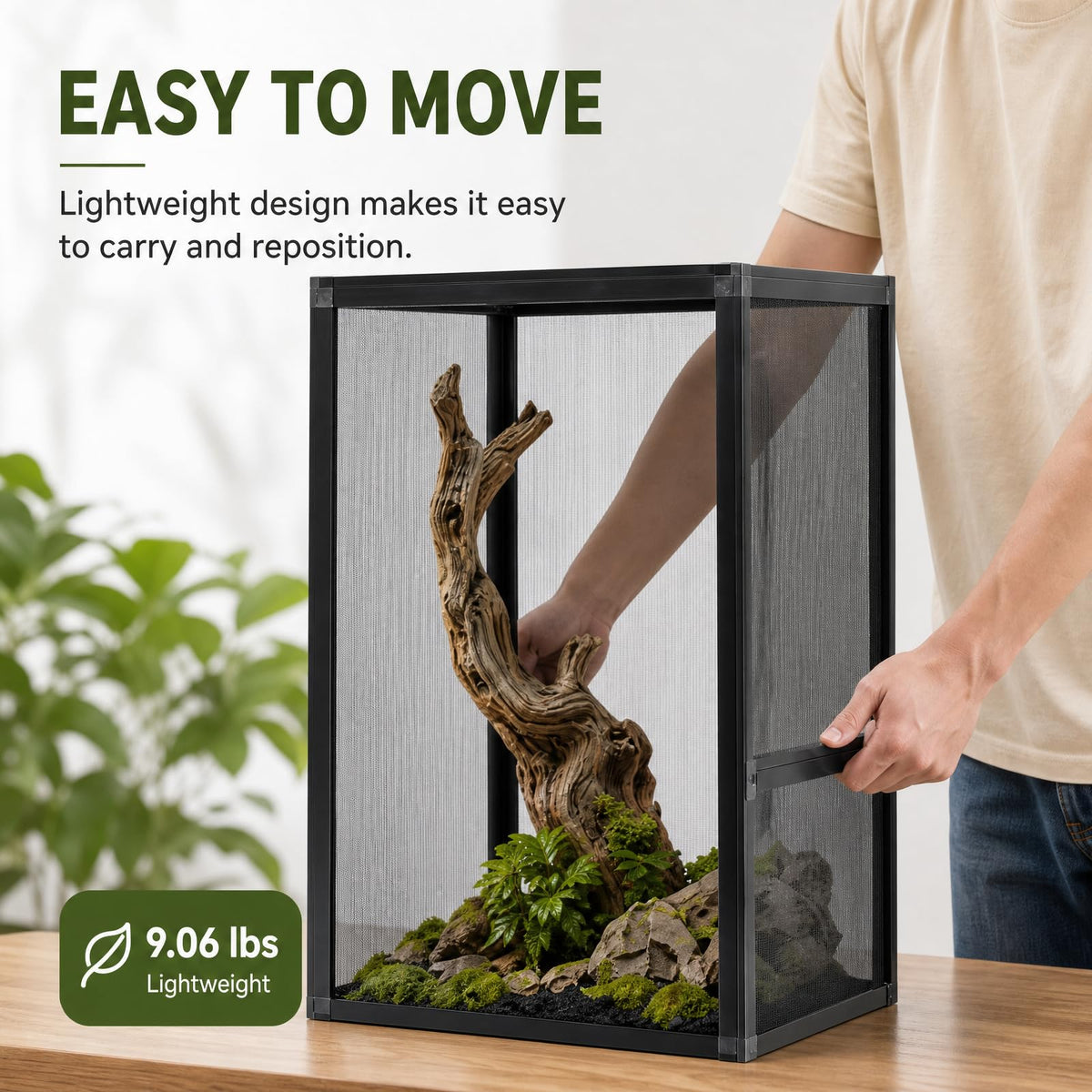 Aluminum Reptile Terrarium Enclosure with Locking Latches C203