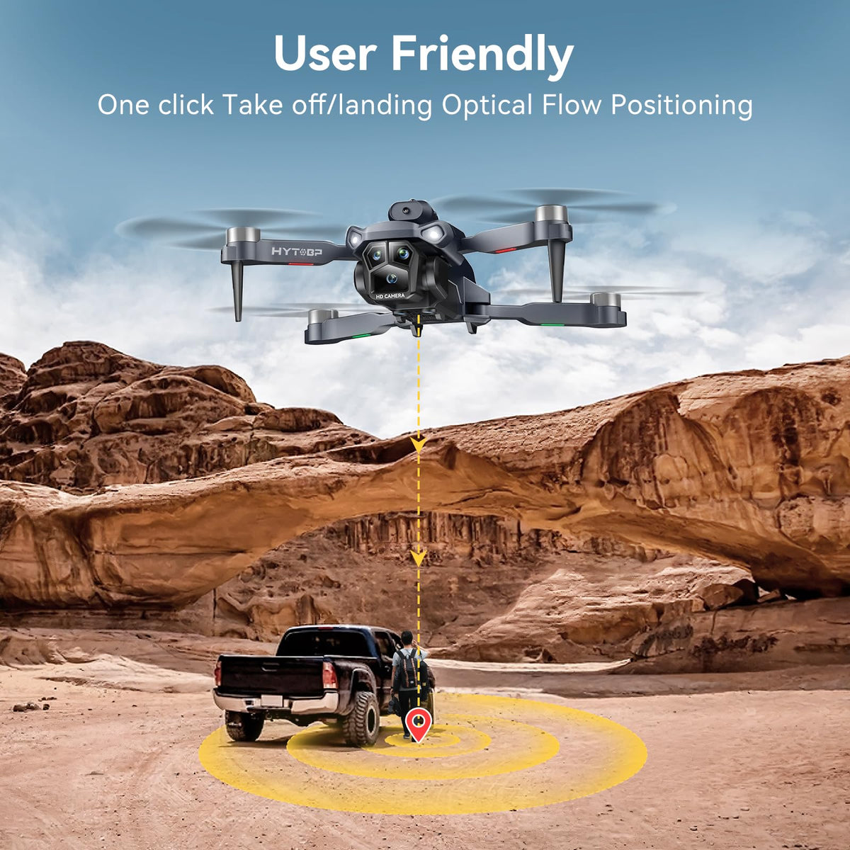 Foldable Mini Drone with Camera 1080P, 3 Batteries Q582