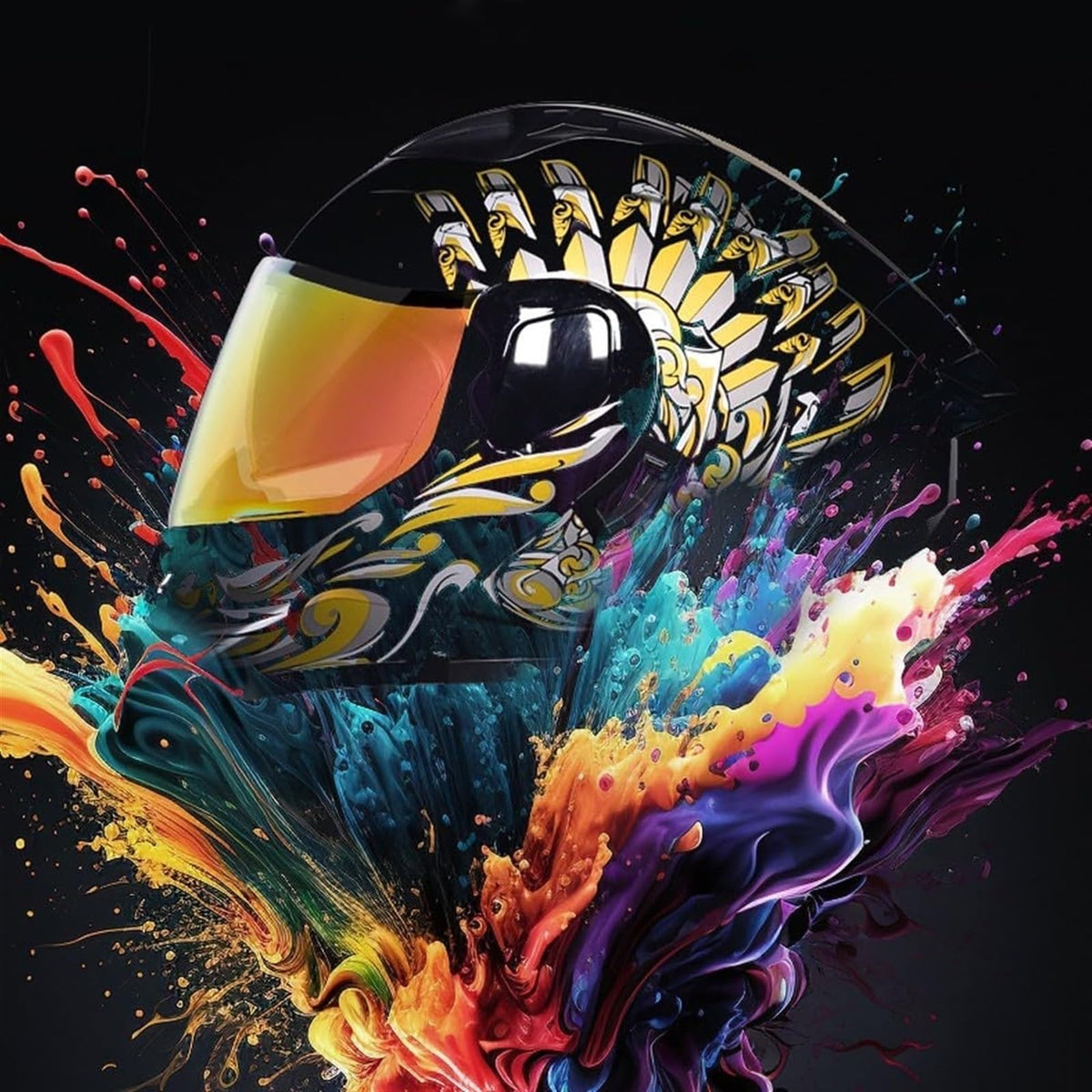 Bluetooth Modular Flip Up Full Face Motorcycle Helmet with Dual Visor Z225