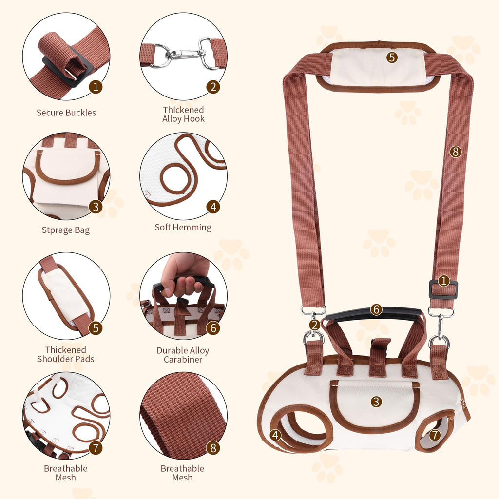 Hands Free Dog Backpack Carrier for Small Dogs, Breathable Pet Carrier with Adjustable Straps Y15089