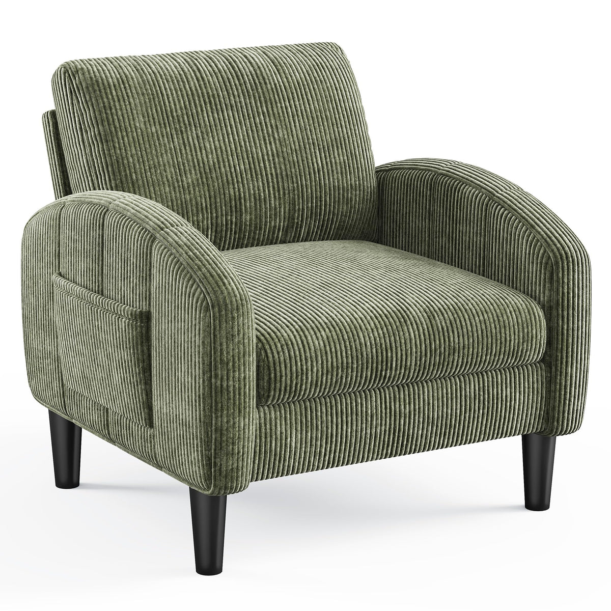 Green Accent Chair with Side Pockets W294832