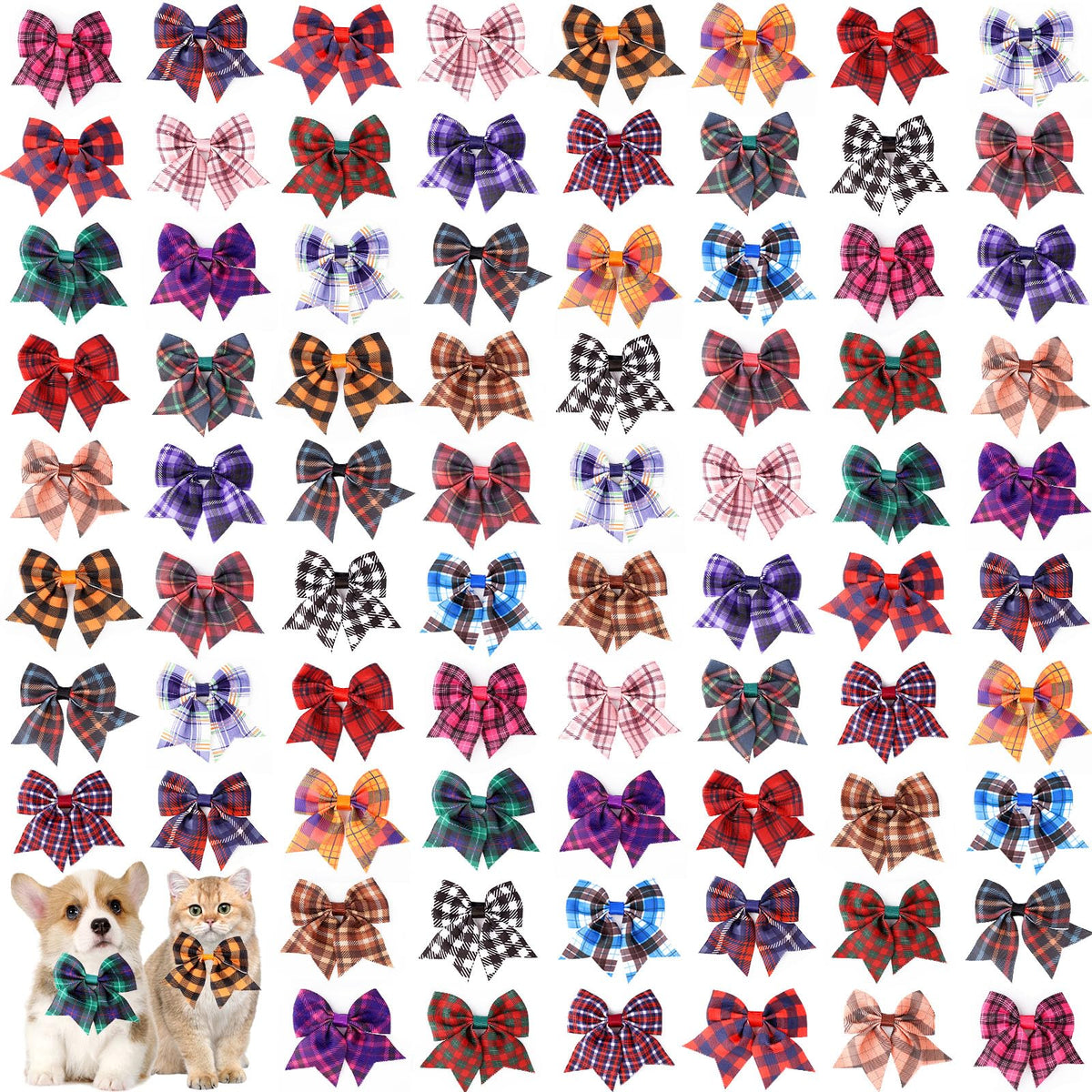 80pcs Adjustable Dog Bow Ties F525896