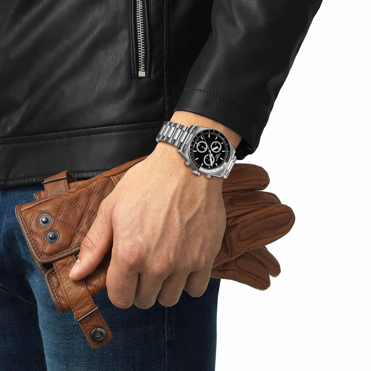 Black Dial 40mm Swiss Quartz Chronograph Men's Watch K956814