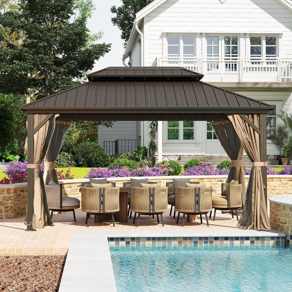 10'X14' Metal Outdoor Gazebo H216