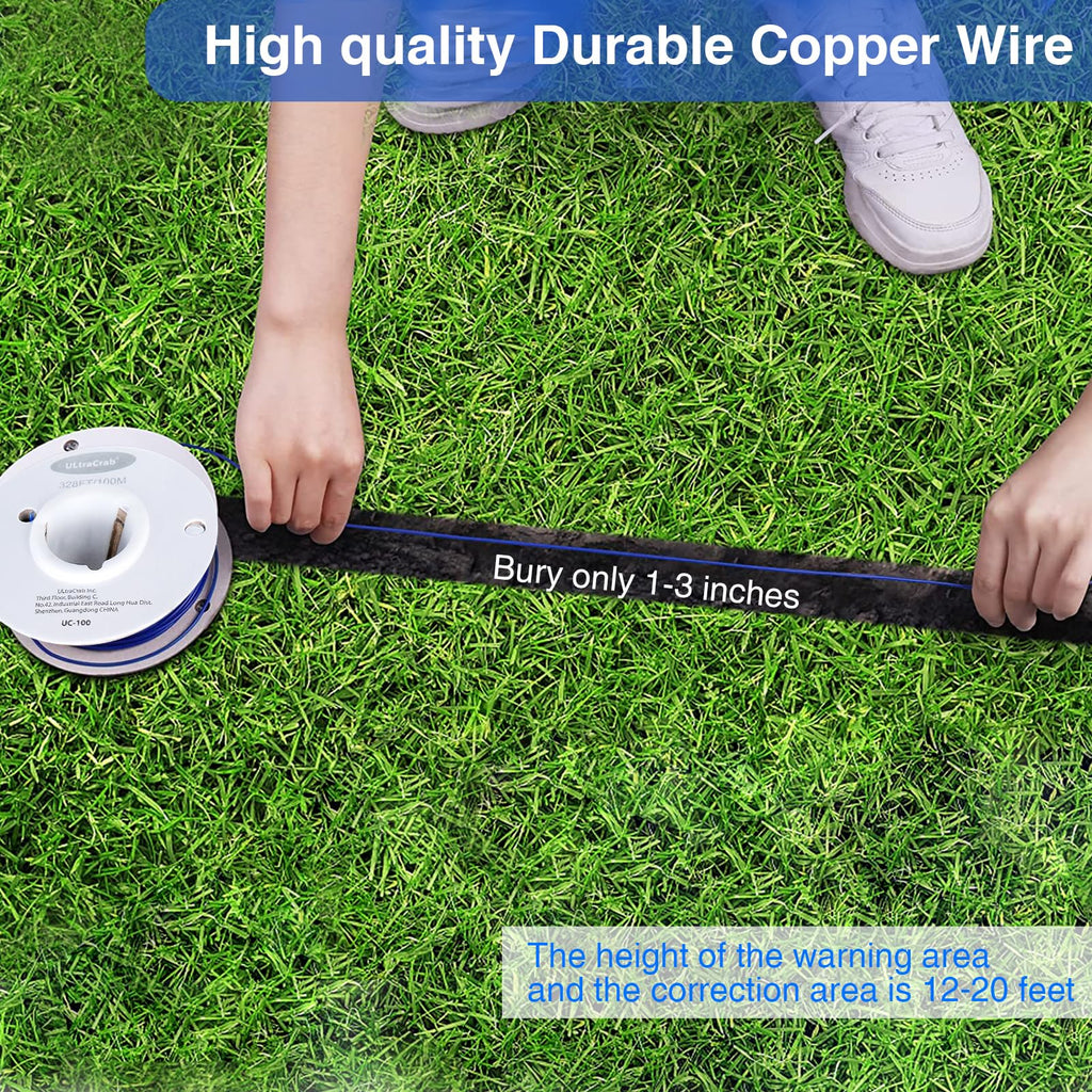 In-Ground Electric Dog Fence System with 2 Collars W520